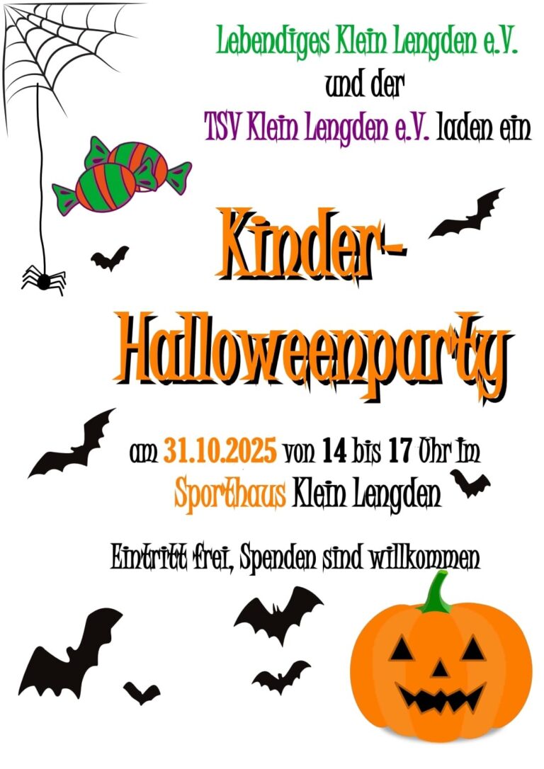 Kinder-Halloweenparty im Sporthaus